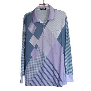 KING'S LADY Retro Golf Shirt Polo Long Sleeves‎ Size Large No size tag-read